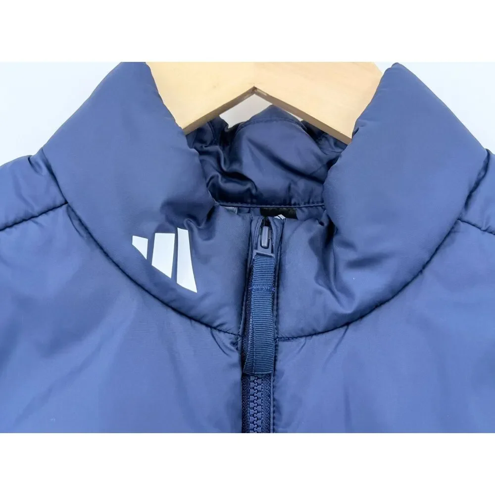 Adidas St Louis AAA Blues Puffer Vest Navy Hockey Layering Medium Men
